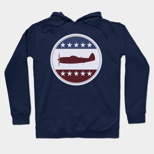 WW2 P-47 Thunderbolt Patch Hoodie by TCP